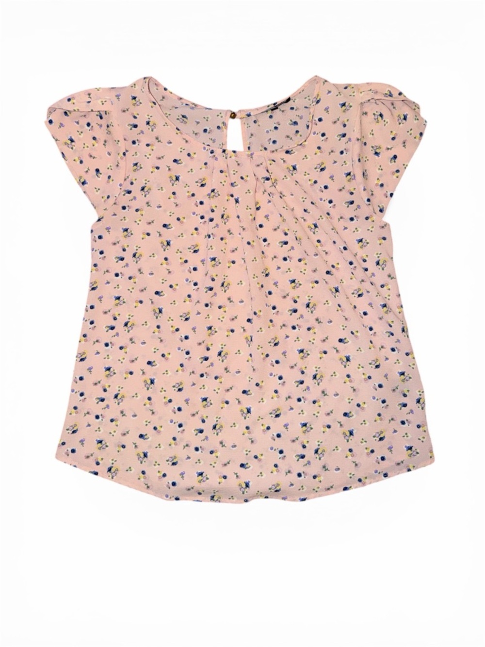 Papermoon Pink Floral Cap Sleeve Blouse